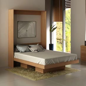 Cama Articulada de Casal 4 Prateleiras 2 Nichos 147,2x193cm CM8016 Tecnomobili Amendoa