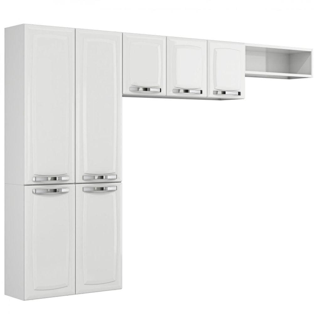 Cozinha Compacta 3 Peças 7 Portas Rose Itatiaia Branco Neve