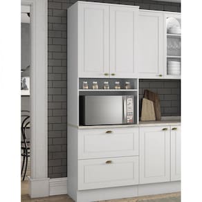 Torre Quente 2 Portas 2 Gavetas Nicho para Forno Emily Henn Branco Fosco