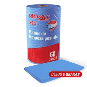 Pano Wypall X60 Quartfold Higiene Corporal 100 Panos Dobrados (29,4 X 34,5  Cm) - 1 Unidade