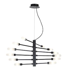 Pendente Bivolt 104cm Neo Bella Iluminação Preto/Branco