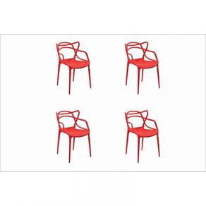Conjunto 4 Cadeiras Allegra Rivatti Vermelho