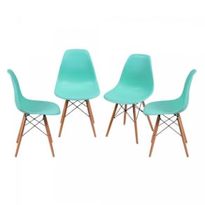 Kit 4 Cadeiras Base Madeira Dkr OR Design Tiffany