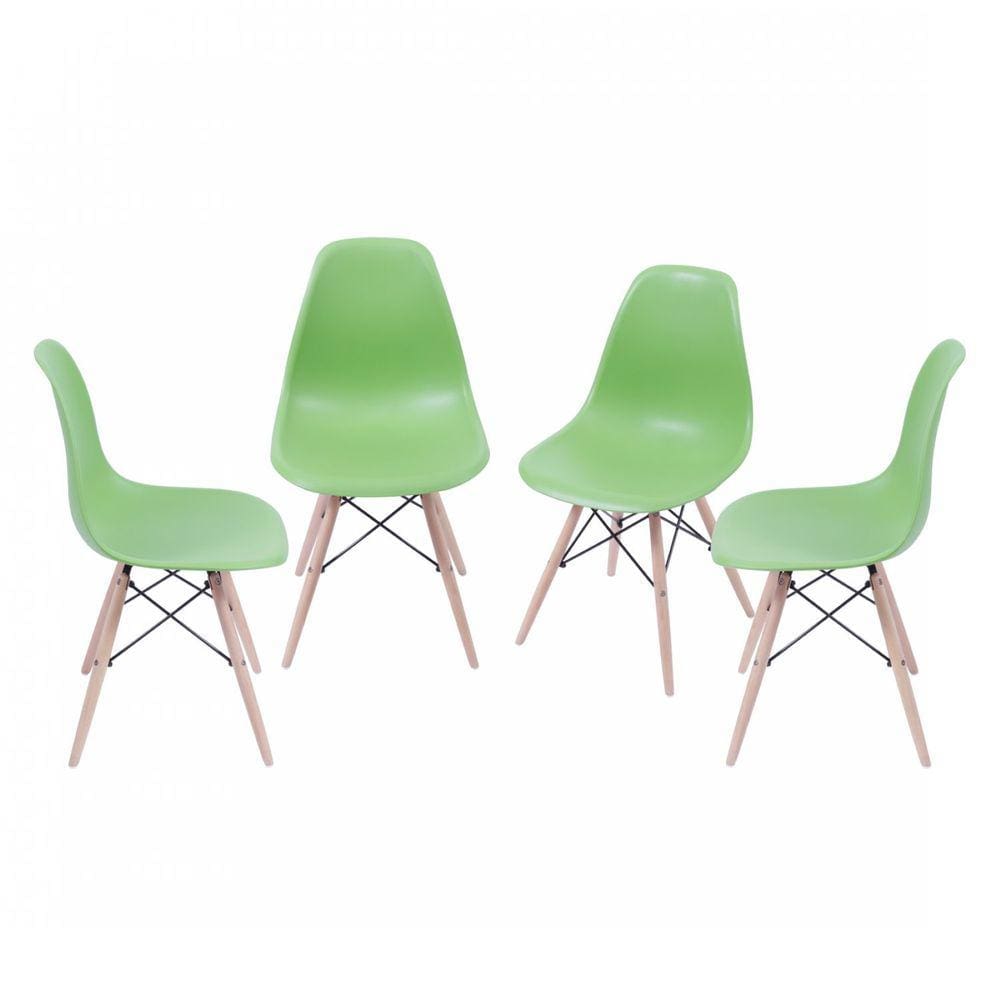 Kit 4 Cadeiras Eames Dkr OR Design Verde