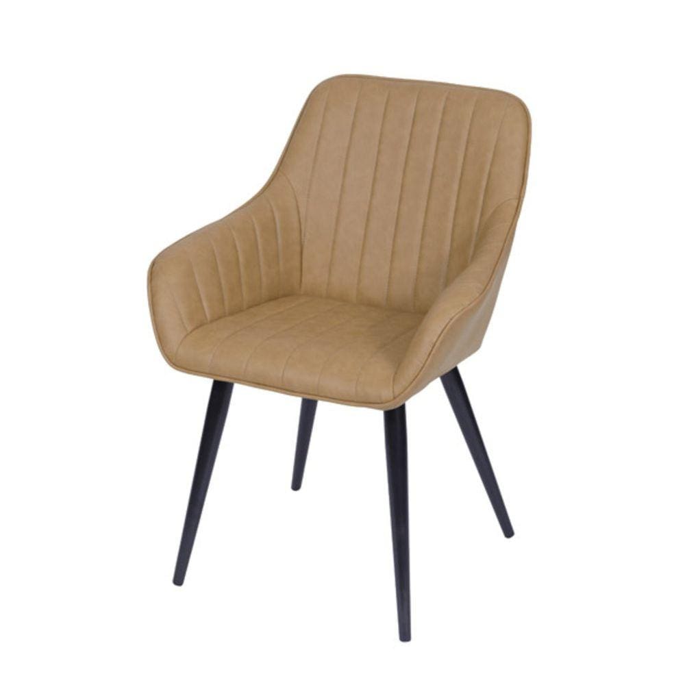 Cadeira Com Braço Volga OR Design Caramelo/Preto