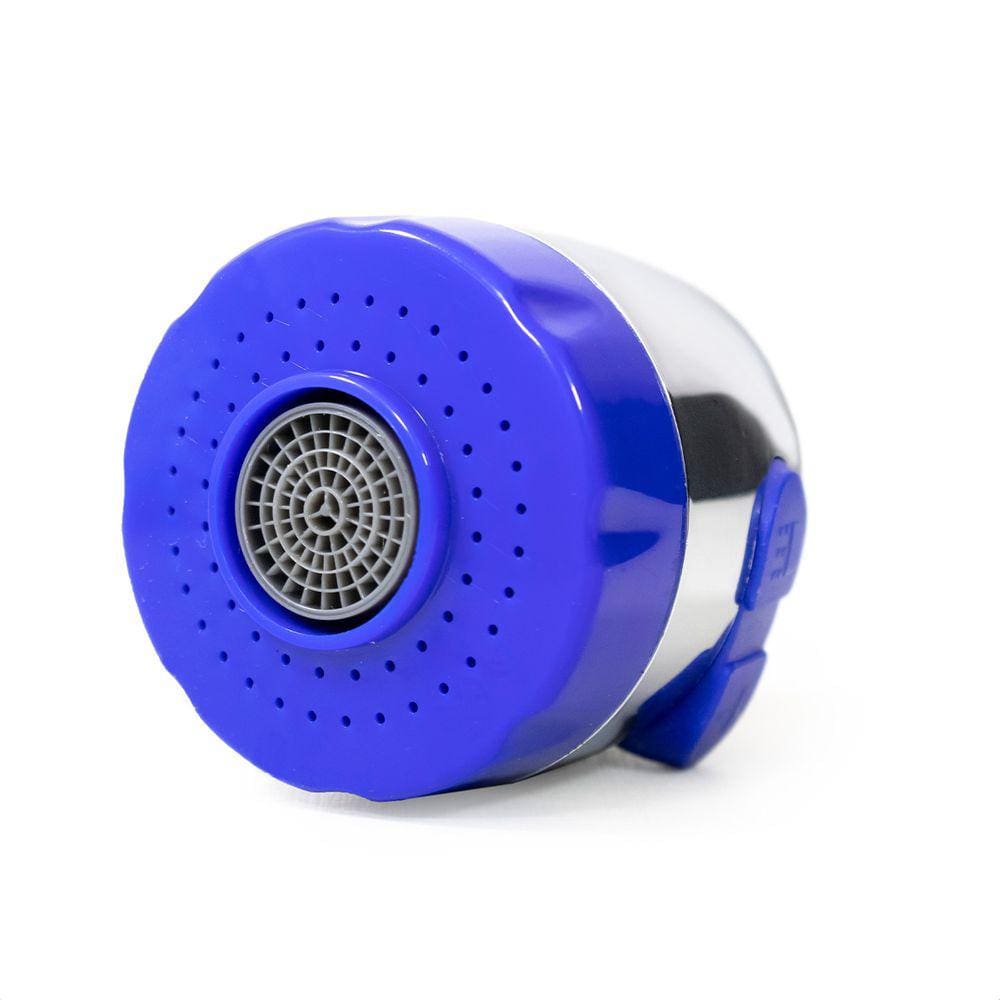 Bico Arejador Duplo Jato Abs Azul/ Cromado Para Bica Gourmet