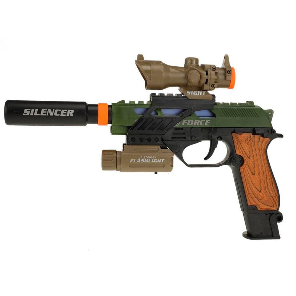 Rifle Brinquedo Precisão Sniper Mira A Lazer Nerf Luzes Som em