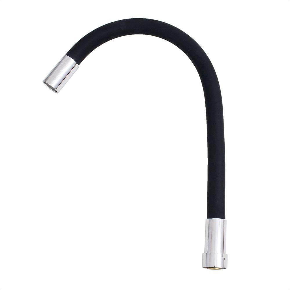 Tubo Cozinha 3/4 Flex Design Silicone Preto E Arejador Fixo