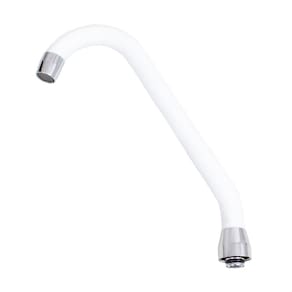 Tubo J Silicone Branco Arejador Fixo Latão Cromado