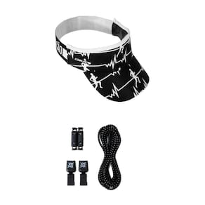 Kit 1 Viseira de Corrida e 1 Cadarço Elástico HUPI Run Beats