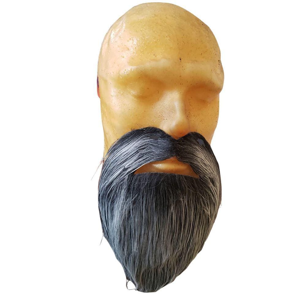 Fantasia Barba Falsa Grisalha Mago/ Rei