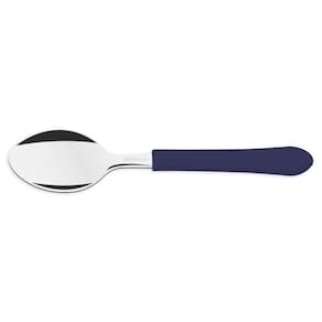 Kit 6 Colher Para Cha Leme Azul Lamina De Aco Inox E Cabo De Polipropileno Tramontina