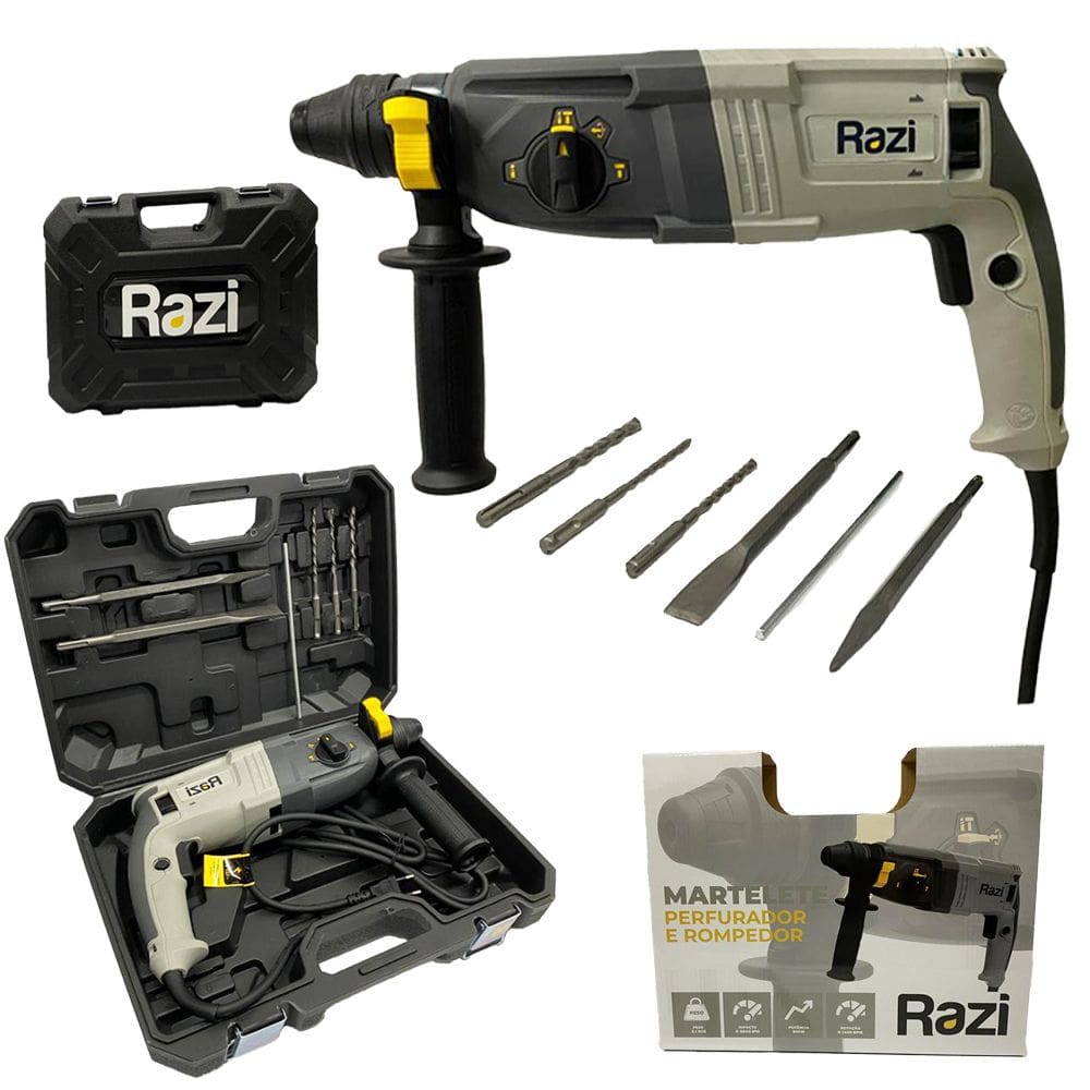 Martelete Perfurador e Rompedor Mob Bhd 2630 3.1Kg 800w Razi