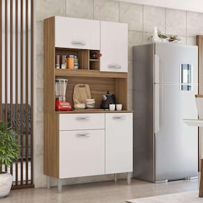 kit de cozinha malta 4 pt 1 gv amêndola e branco