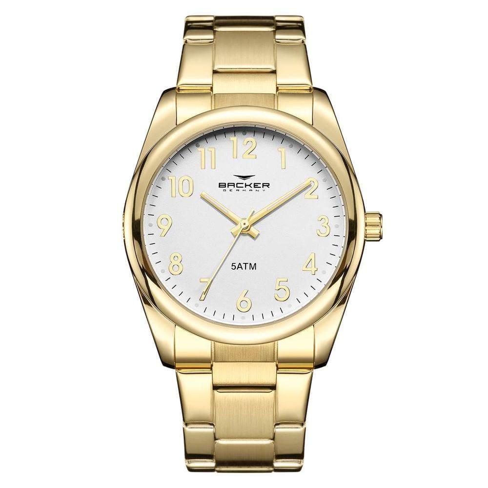 Relógio Backer Feminino Ref: 10447145m Br Clássico Dourado