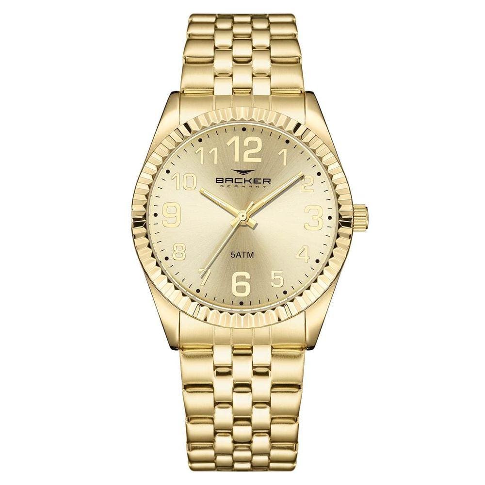 Relógio Backer Feminino Ref: 10303145f Ch Clássico Dourado