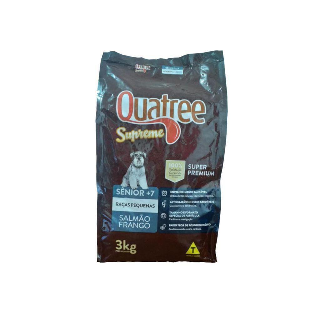 Ração Quatree Supreme Cachorro Senior +7 Raças Pequenas 3Kg