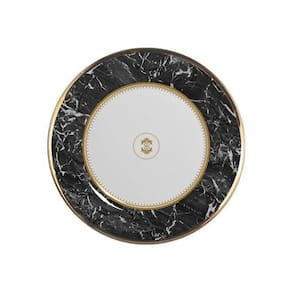 Conjunto 6 Pratos Sobremesa Premium Marbel Preto Alleanza
