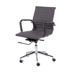 Cadeira Boxbit Eames Office Esteirinha Base Em Rodízio Cinza