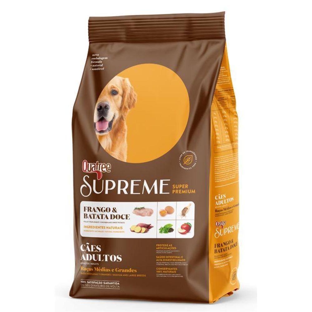 Ração Quatree Supreme Adultos Raças Médias E Grandes 20Kg