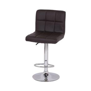 Banqueta Boxbit Gomos Confort Estofada Café Base Cromada