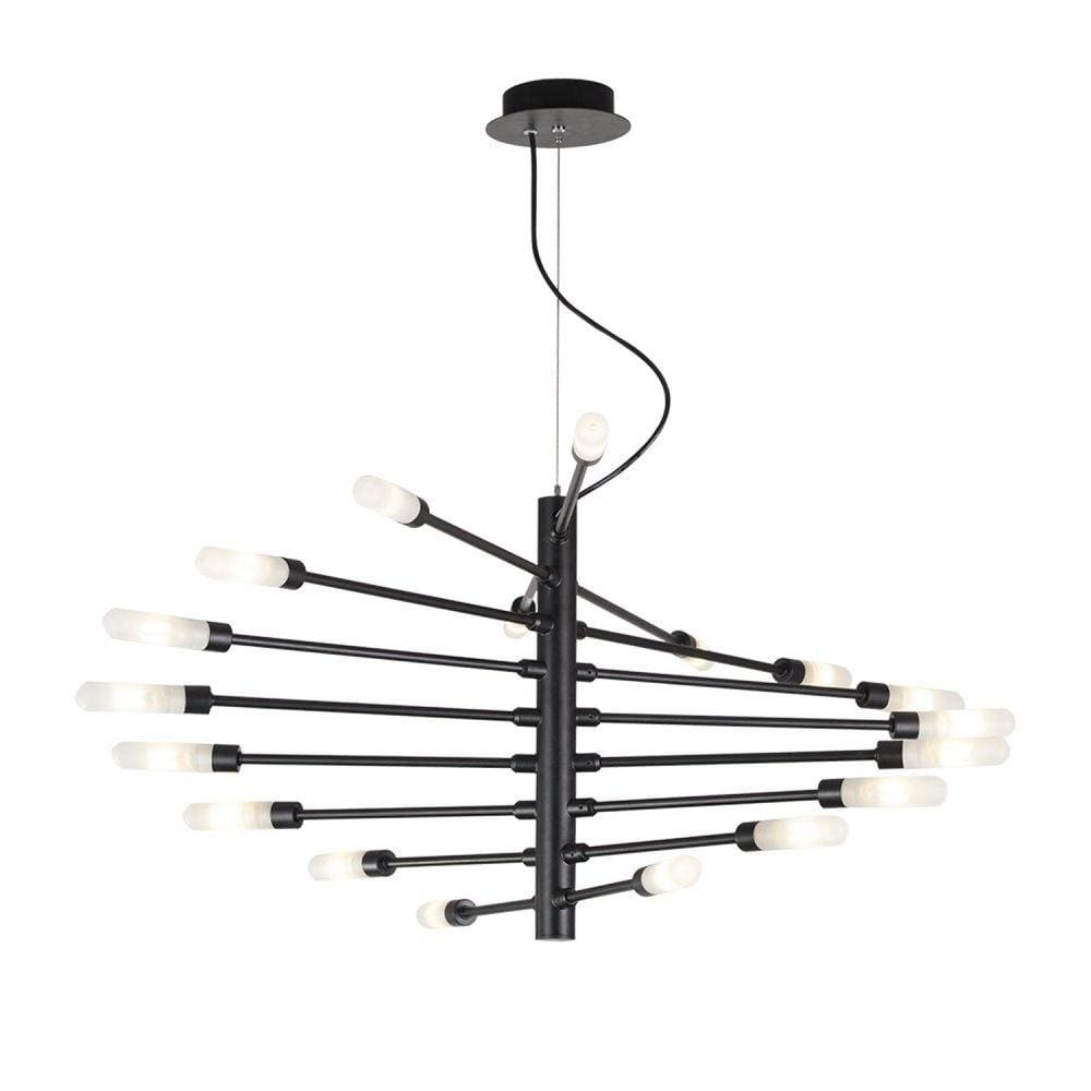 Pendente Bivolt 104cm Neo Bella Iluminação Preto/Branco
