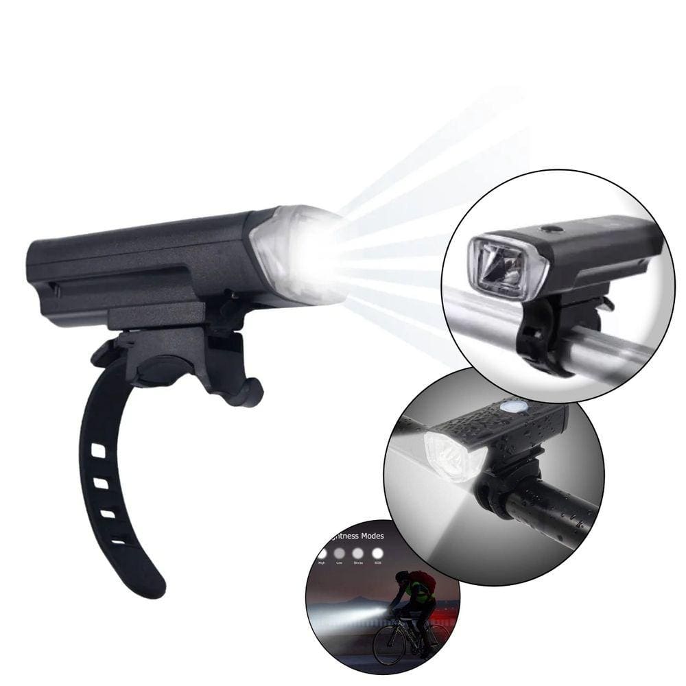 Farol Bicicleta Super Led Recarregável Usb Sensor Automatico