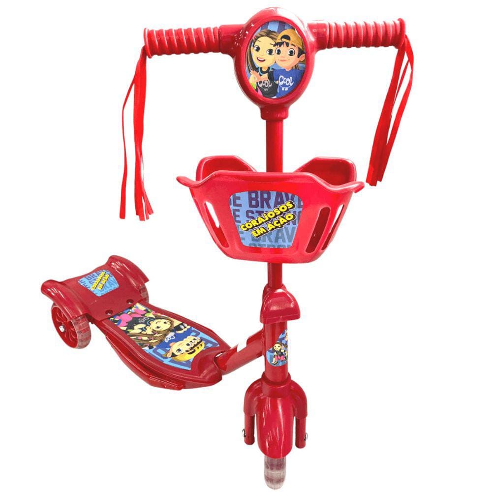 Patinete Infantil 3 Rodas Musical Corajosos Em Ação