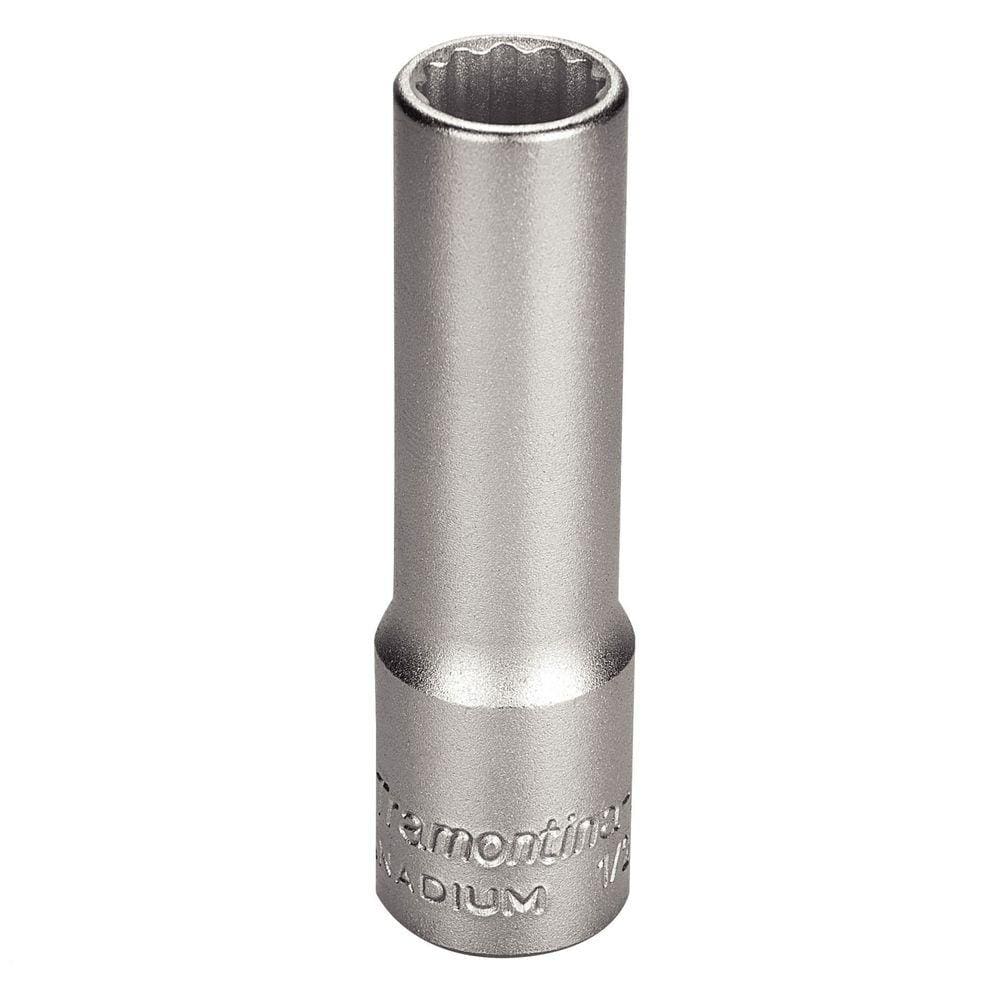 Soquete Estriado Longo em Aço Cromo Vanádio 12 mm - Encaixe 1/2" Tramontina PRO Tramontina