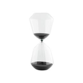 Ampulheta Decorativa em Vidro Areia Preta 30 Minutos 20cm 13135 Mart