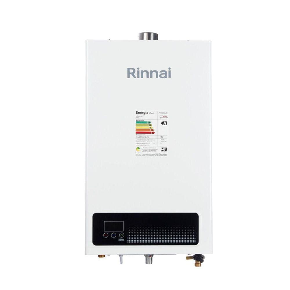 Aquecedor A Gás E15 Display Digital 15 Litros Glp - Rinnai