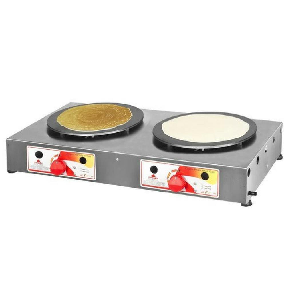 Máquina De Crepe Frances Elétrica Duplo Redondas Progás 220V