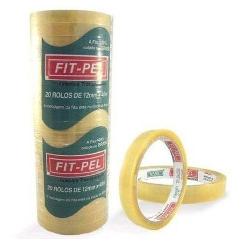 Fita Adesiva Durex Transparente 12Mm X 40M Rolo Com 30Un