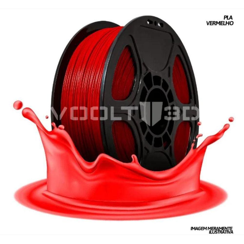 Filamento Impressão 3D Voolt Pla Vermelho 1Kg