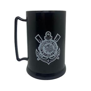 Mini Caneca Gel 300 Ml Preto - Corinthians - CEBOLA 1273