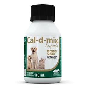 Cal-D-Mix Pet Cálcio Oral Para Cães E Gatos Liquido 100Ml