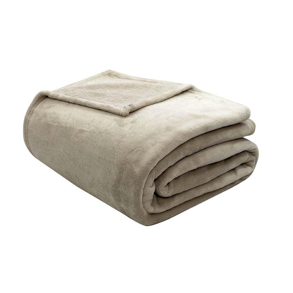 Cobertor Velour 300g King 240X260 Microfibra Camesa Bege