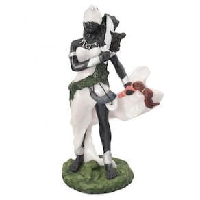 Escultura De Orixá Iansã Balé Branca 23 Cm Em Resina