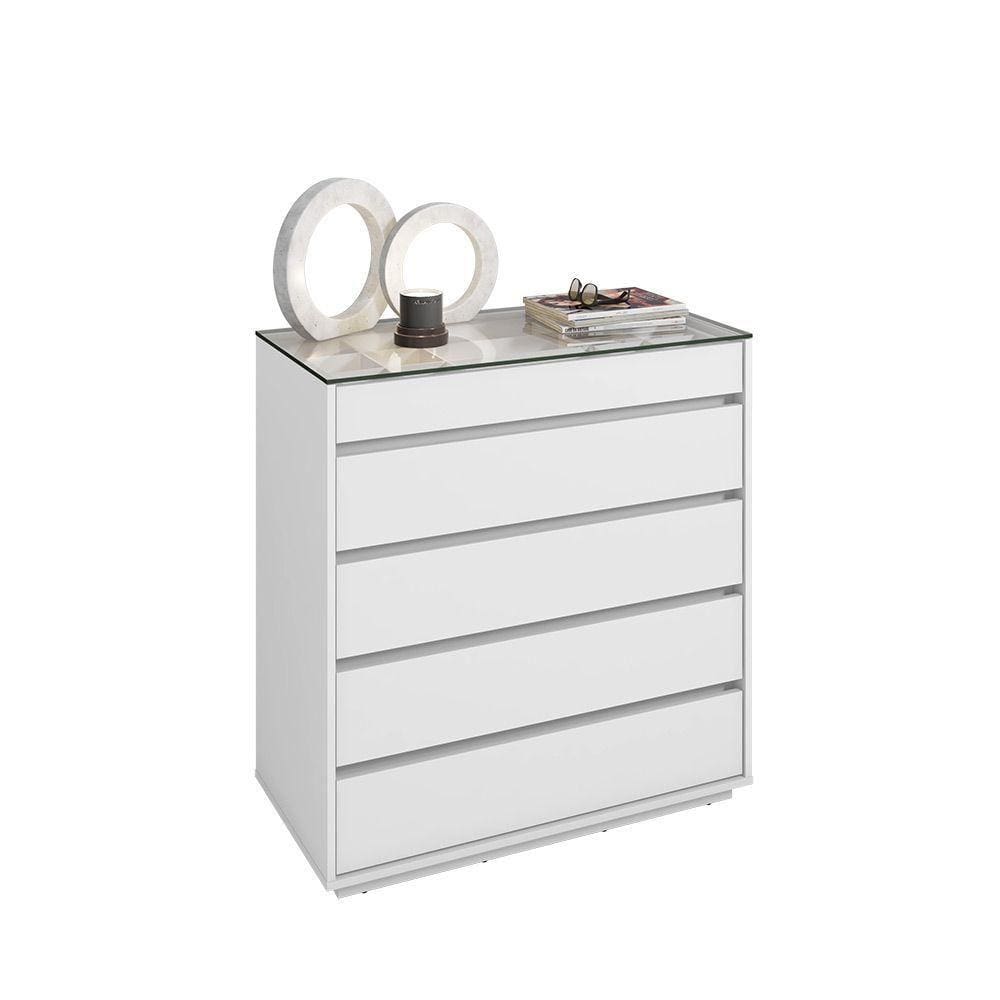 Cômoda Organizadora Ellie 5 Gavetas Branco