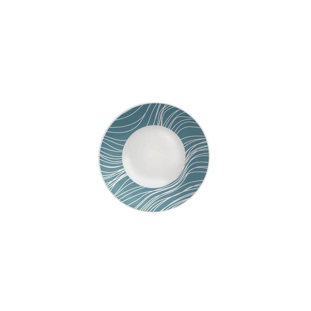Prato Sobremesa Tramontina Clarice em Porcelana Decorada 19 cm Tramontina