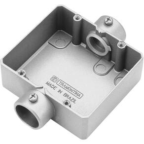 Condulete duplo 3/4" tipo "CD" - sem tampa / sem rosca / com pintura eletrostática a pó Tramontina