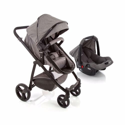 imagem-Carrinho com Bebê Conforto Travel System Vip Duo Pro Voyage 0 a 15 kg Cinza Mescla