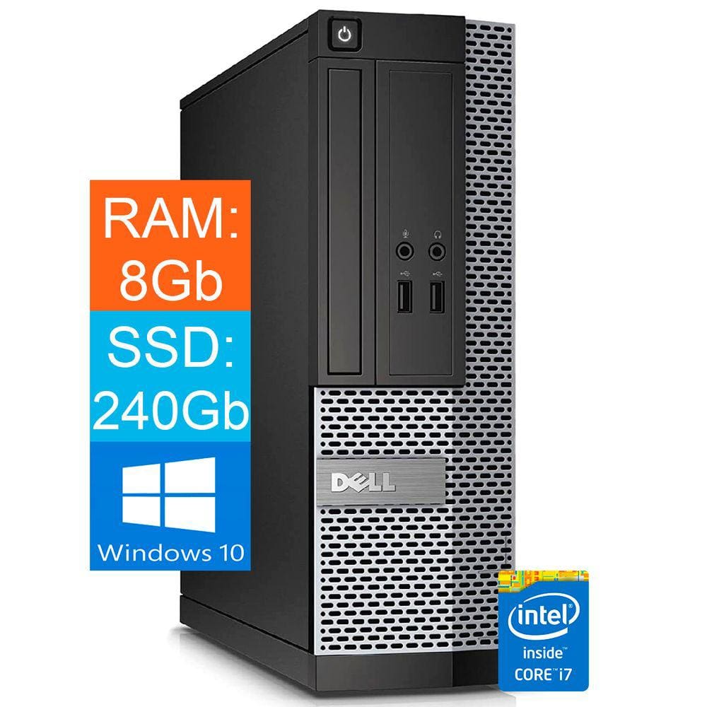Desktop DELL OptiPlex Core i7-4º geração 8Gb SSD 240Gb