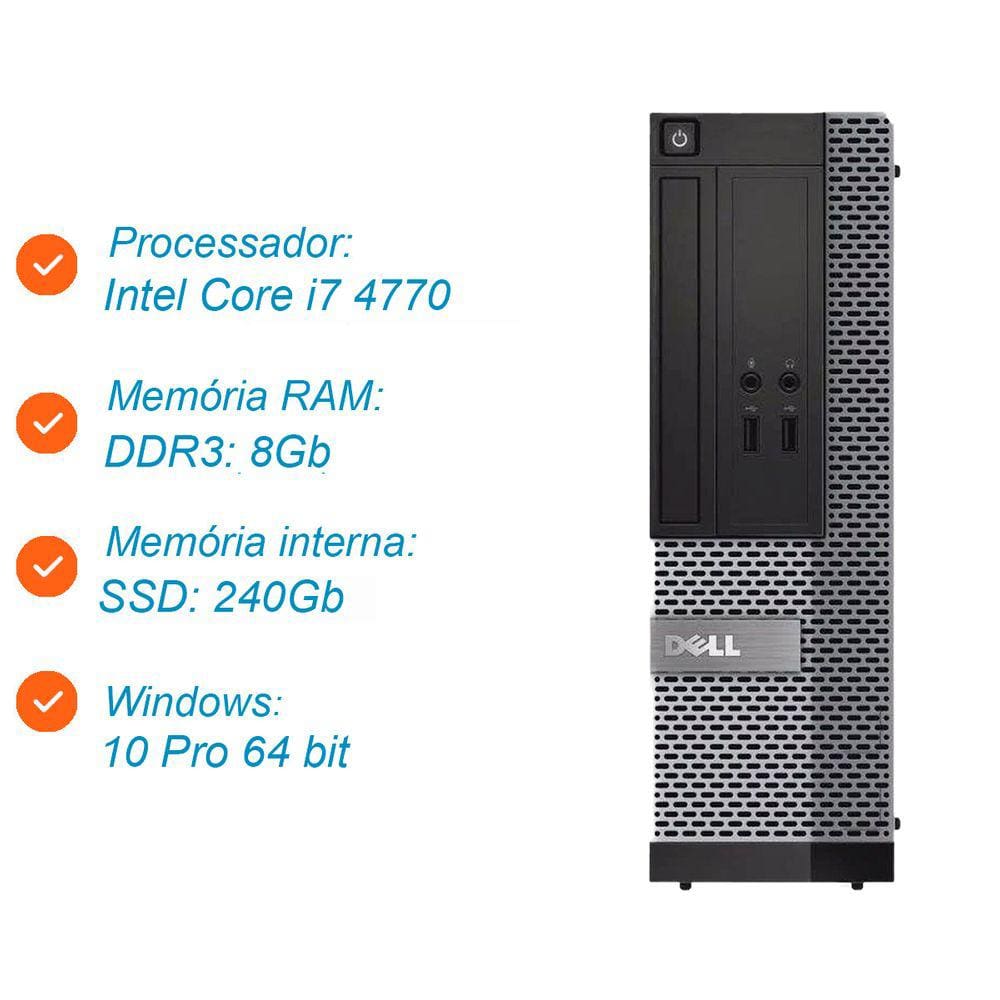 Desktop DELL OptiPlex Core i7-4º geração | Casas Bahia