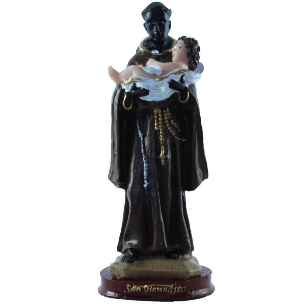 Imagem São Benedito Em Resina 15 Cm