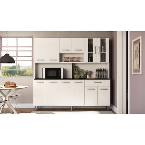 Cozinha Compacta Poliman Móveis Clara com 12 Portas e 1 Gaveta é boa?