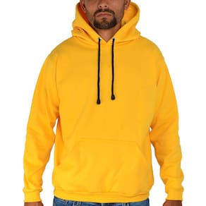 Moletom Com Capuz Canguru Flanelado Liso Com Punho De Frio