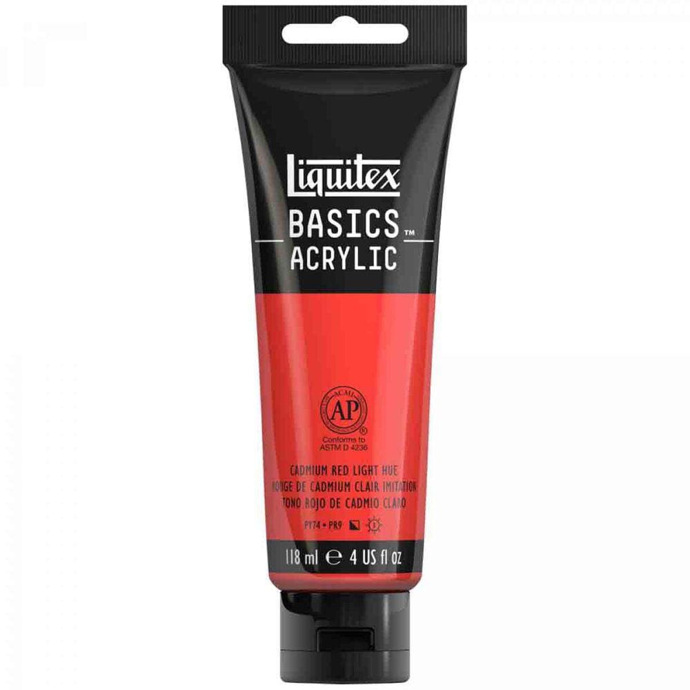 Tinta Acrilica Liquitex Basics 510 Cadmium Red Lg Hue 118Ml