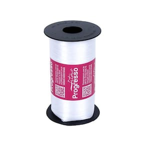 Fita De Cetim Progresso 7Mm Com 100 Metros Branca