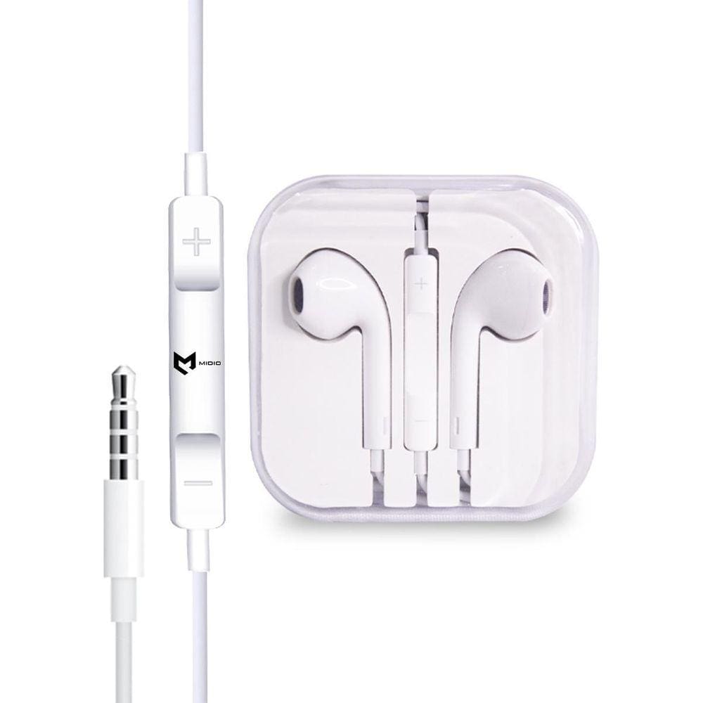 Fone De Ouvido Com Fio Microfone Com Entrada P2 Branco